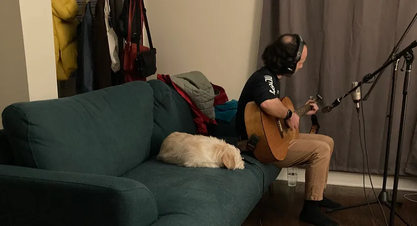 brandon playing acoustic guitar